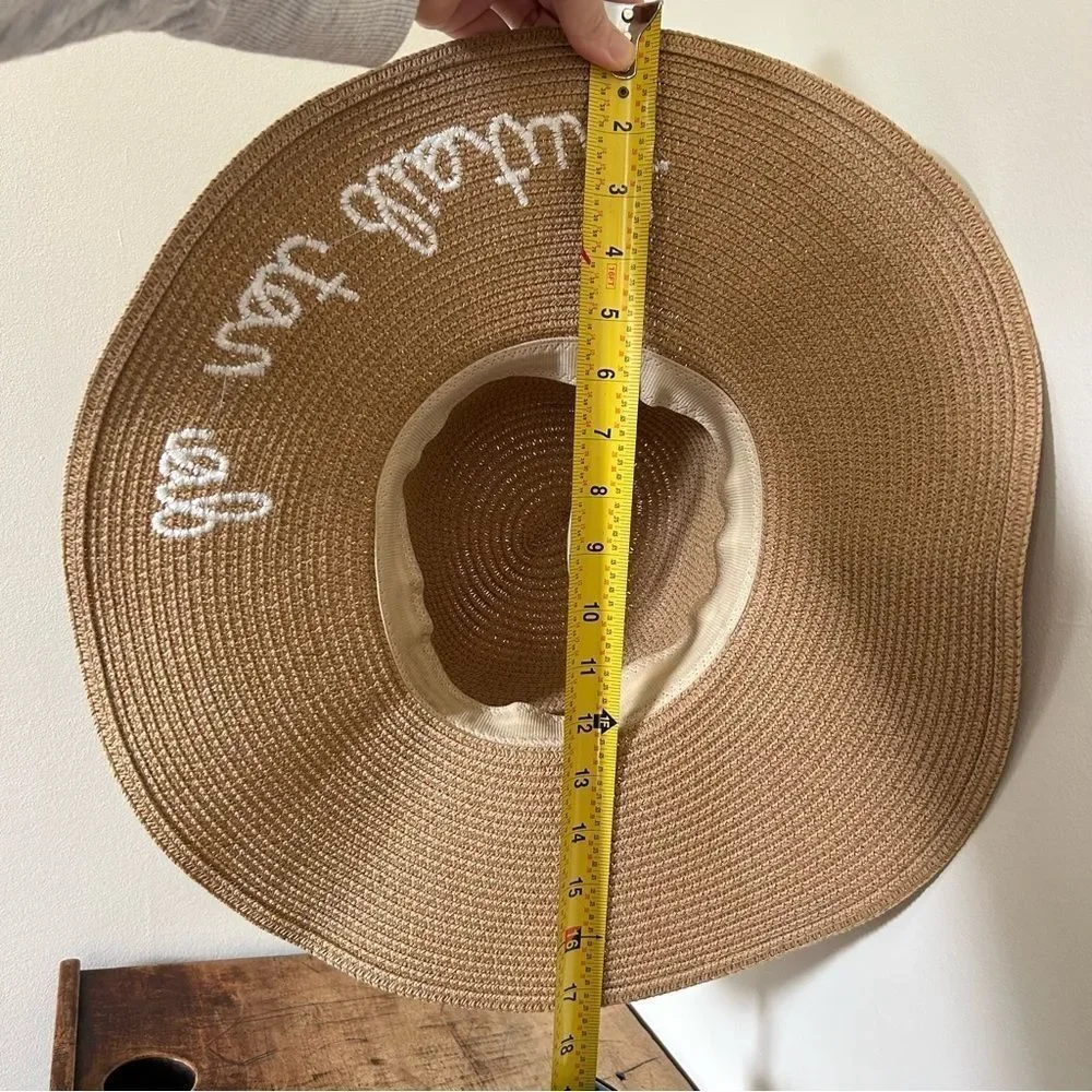 Do Not Disturb wide brim sun hat one size fits most, adult